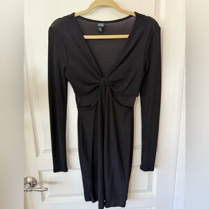 Wild Fable Sparkley Black Long Sleeve Dress with Cutouts
